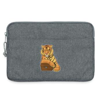 Tiger Schatzkiste - Laptoptasche 13" - Grau meliert - Vorne