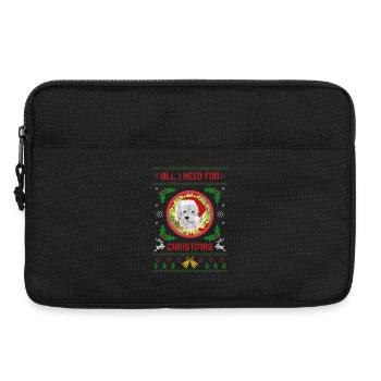 Tout ce dont j’ai besoin pour Noël est mon chien Noël moche - Sacoche pour ordinateur portable 13 pouces - noir - Devant