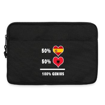 Albanien und Spanien Genie / Geschenk - Laptoptasche 13" - Schwarz - Vorne