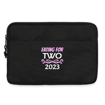 Zwillinge Schwanger Schwangerschaft 2023 - Laptoptasche 13" - Schwarz - Vorne