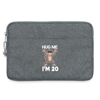 20 birthday - 20 years - hug - Laptop bag 13" - heather grey - Front