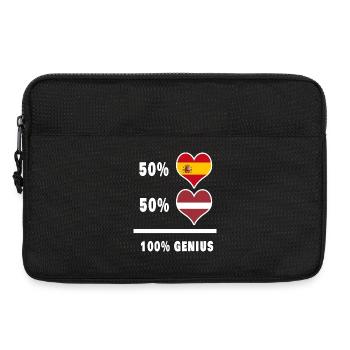 Lettland und Spanien Genie / Geschenk - Laptoptasche 13" - Schwarz - Vorne