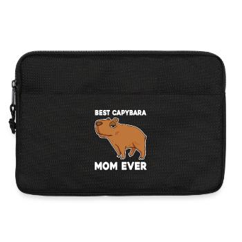 Capybara Mama Wasserschwein - Laptop bag 13" - black - Front