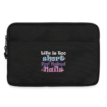 Das Leben Ist Zu Kurz Für Nackte Nail Tech - Laptoptasche 13" - Schwarz - Vorne