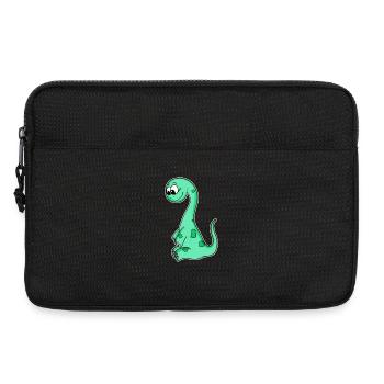 Dinosaur motif - Laptop bag 13" - black - Front