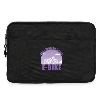 E-Bike Bike E Bike Battery Women Gift - Laptop bag 13" - black - Front