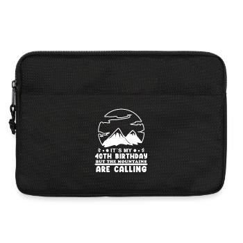 Hiking 40th birthday hiker mountain mountains - Laptop bag 13" - black - Front