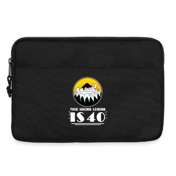 Wandern 40. Geburtstag Wanderer 40 Jahre alt - Laptoptasche 13" - Schwarz - Vorne