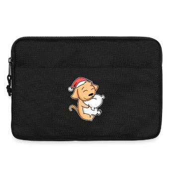 Dog Christmas Sleeping Dog Owners Christmas - Laptop bag 13" - black - Front