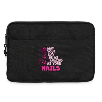 Que votre journée soit aussi incroyable tante des ongles - Sacoche pour ordinateur portable 13 pouces - noir - Devant