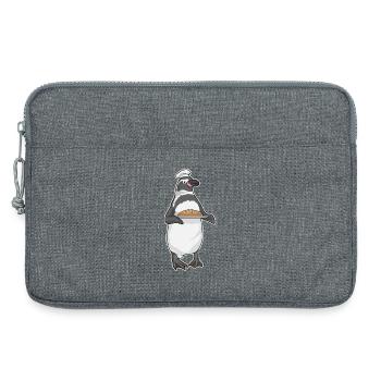 Penguin Baker Bread Baking - Laptop bag 13" - heather grey - Front