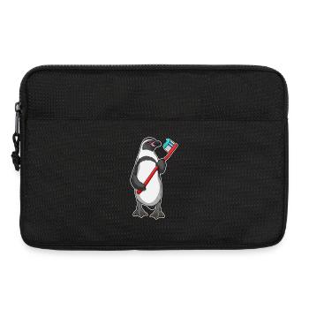 Penguin Toothbrush - Laptop bag 13" - black - Front