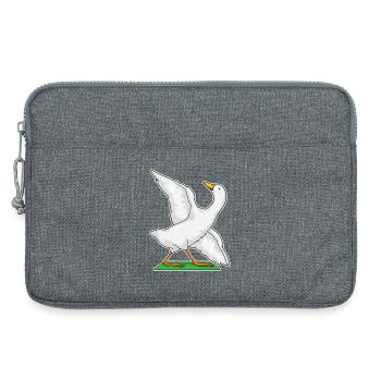Gymnastique de fitness yoga au canard - Sacoche pour ordinateur portable 13 pouces - gris chiné - Devant