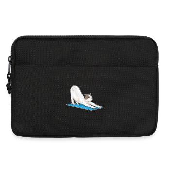 Cat Yoga Fitness Meditation - Laptop bag 13" - black - Front