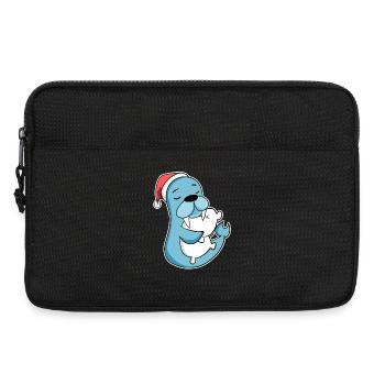 Lion de mer Noël Sommeil Sommeil Sommeil - Sacoche pour ordinateur portable 13 pouces - noir - Devant