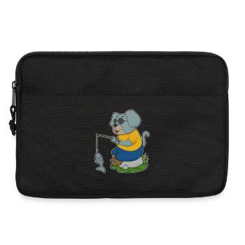 Pêche au poisson Dog Angler - Sacoche pour ordinateur portable 13 pouces - noir - Devant