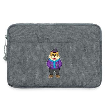 Chapeau d’hiver Écharpe de Tigre - Sacoche pour ordinateur portable 13 pouces - gris chiné - Devant