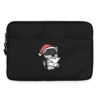 Husky Sibérien Chien Noël Sommeil Fatigué - Sacoche pour ordinateur portable 13 pouces - noir - Devant