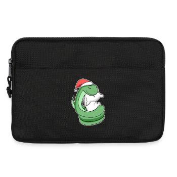 Serpent Noël Sommeil Sommeil Sommeil Sommeil - Sacoche pour ordinateur portable 13 pouces - noir - Devant