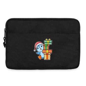 Christmas Penguin with Gifts - Laptop bag 13" - black - Front