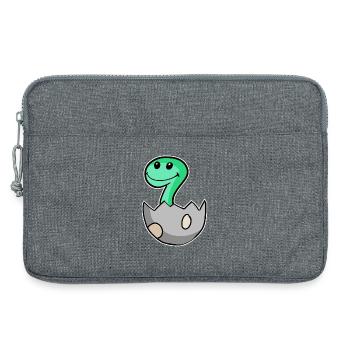 Motif Dino d’œuf de dinosaure - Sacoche pour ordinateur portable 13 pouces - gris chiné - Devant