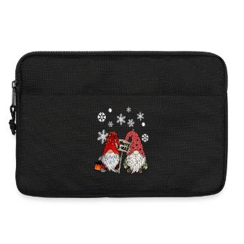Gnom Weihnachts Wichtel mit Schneeflocken - Laptoptasche 13" - Schwarz - Vorne