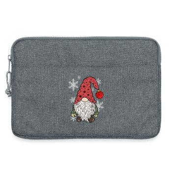 Vintage Gnome Christmas Elves - Laptop bag 13" - heather grey - Front