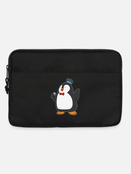 Pinguin Sänger Mikrofon Singen - Laptoptasche 13" - Schwarz