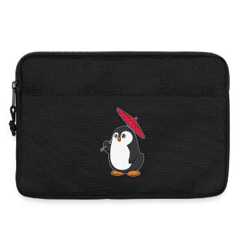 Pinguin Regenschirm - Laptoptasche 13" - Schwarz - Vorne