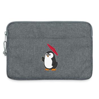 Pinguin Regenschirm - Laptoptasche 13" - Grau meliert - Vorne