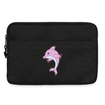 Dolphin Bodybuilder Dumbbells Bodybuilding - Laptop bag 13" - black - Front