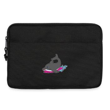 Été de surf sur planche de surf Dolphin - Sacoche pour ordinateur portable 13 pouces - noir - Devant