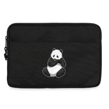 Panda Musician Flute Music - Laptop bag 13" - black - Front