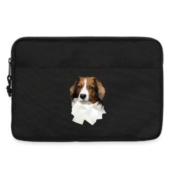 Kooikerhondje im Polygon Style - Laptoptasche 13" - Schwarz - Vorne