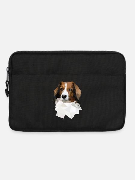 Kooikerhondje im Polygon Style - Laptoptasche 13" - Schwarz