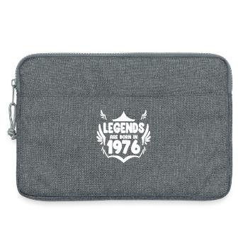 1976 - Né 1976 - Année de naissance 1976 - Sacoche pour ordinateur portable 13 pouces - gris chiné - Devant