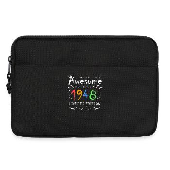 1948 - Jahrgang 1948 - Geburtsjahr 1948 - Laptoptasche 13" - Schwarz - Vorne