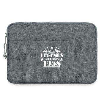 1958 - Jahrgang 1958 - Laptoptasche 13" - Grau meliert - Vorne