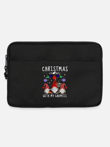 Gnome Familie Weihnachts Wichtel - Laptoptasche 13" - Schwarz