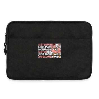 Sistermingo Like Normal Sister Flamingo - Laptop bag 13" - black - Front