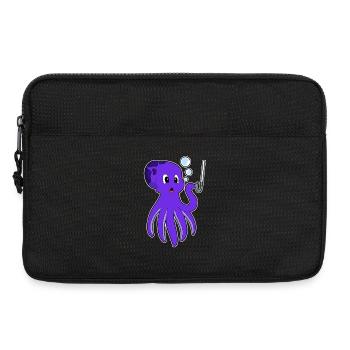 Pêcheur de poulpe Pêche à l’hameçon - Sacoche pour ordinateur portable 13 pouces - noir - Devant