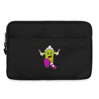 Eisspray Skifahrer Ski - Laptoptasche 13" - Schwarz - Vorne