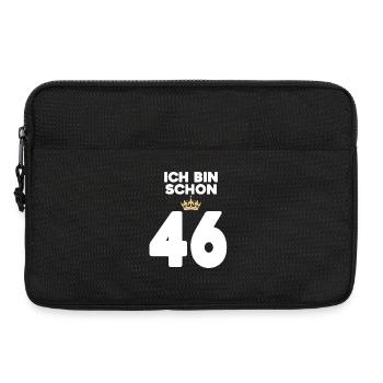 46 Geburtstag - 46 Jahre mit Krone - Laptoptasche 13" - Schwarz - Vorne