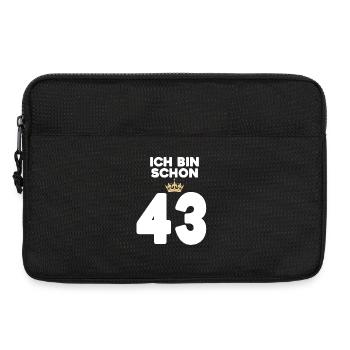 43 Geburtstag - 43 Jahre mit Krone - Laptoptasche 13" - Schwarz - Vorne