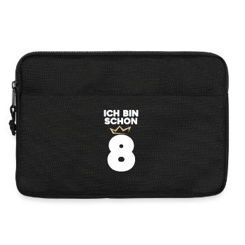 8 Geburtstag - 8 Jahre mit Krone - Laptoptasche 13" - Schwarz - Vorne