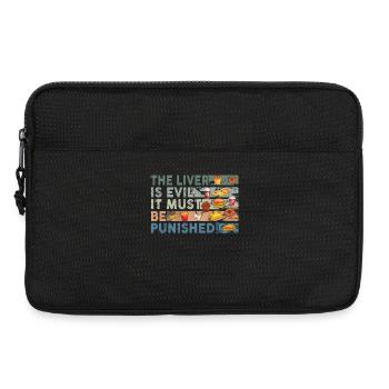 The liver is evil and punished - Laptop bag 13" - black - Front