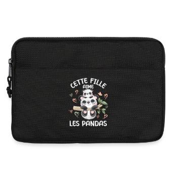 Dieses Mädchen Liebt Pandas - Laptoptasche 13" - Schwarz - Vorne
