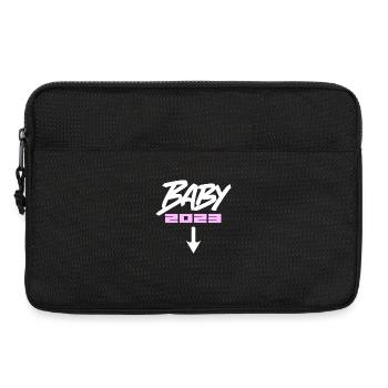 Baby 2023 - Geburt Schwanger 2023 Schwangerschaft - Laptoptasche 13" - Schwarz - Vorne