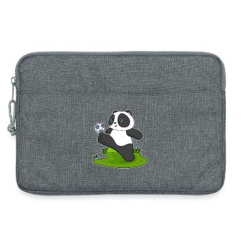 Panda Football Player Football - Sacoche pour ordinateur portable 13 pouces - gris chiné - Devant