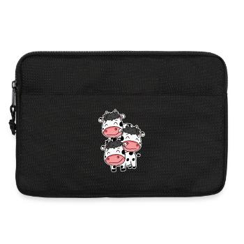 Cute cows - cow motif - Laptop bag 13" - black - Front